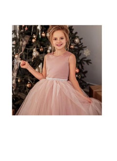 Daddy's Angel Flower Girls Satin Tulle Princess Pageant Dress for Wedding  - Image 3