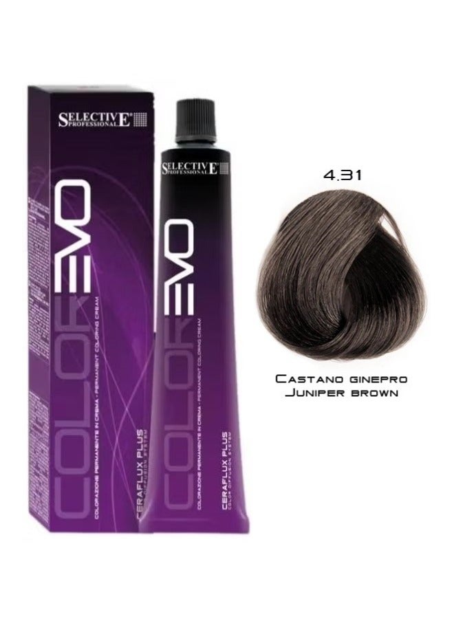 Selective Professional Selective ColorEvo Cream Hair Colour 4.31 Juniper Medium Brown 100 m - Image 1