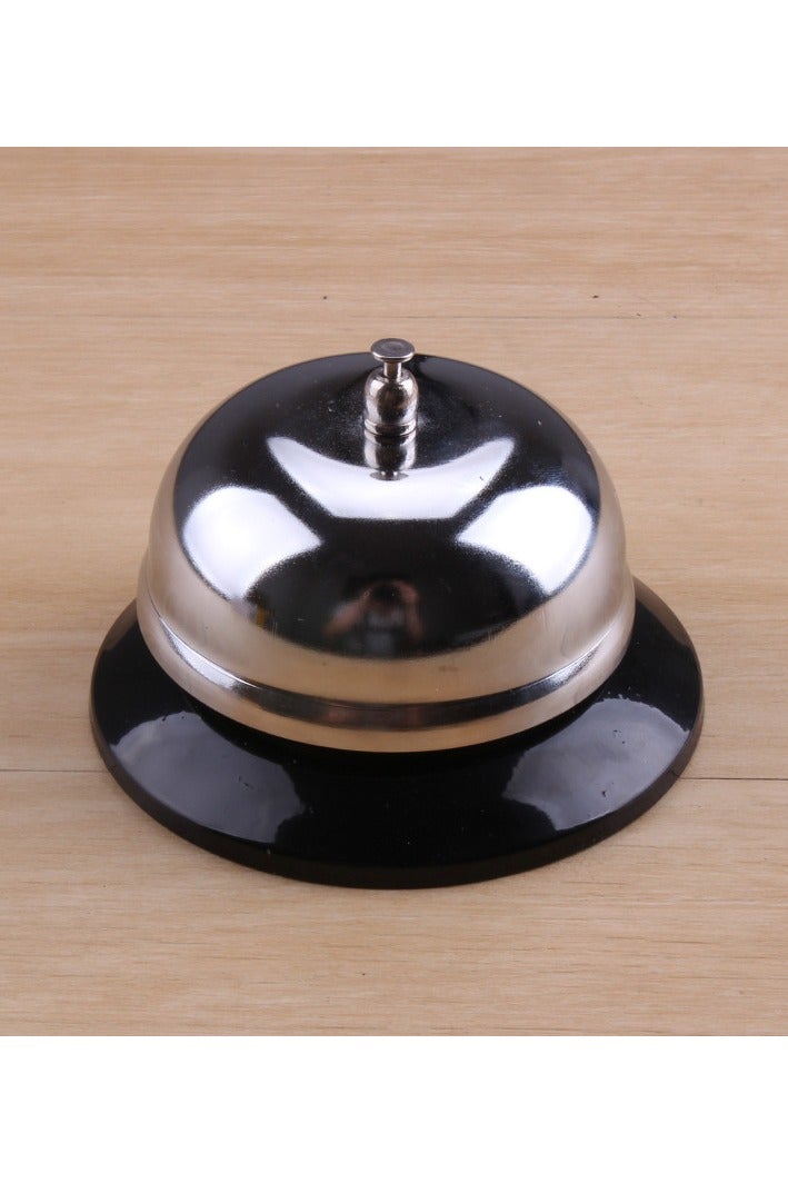 Desk Bell Stainless Steel Hand Service for Kitchen Hotels Schools Restaurants Reception Areas Warehouse Bells Customized Important Dishes Anti-Rust Cute Sound,Silver - Image 4