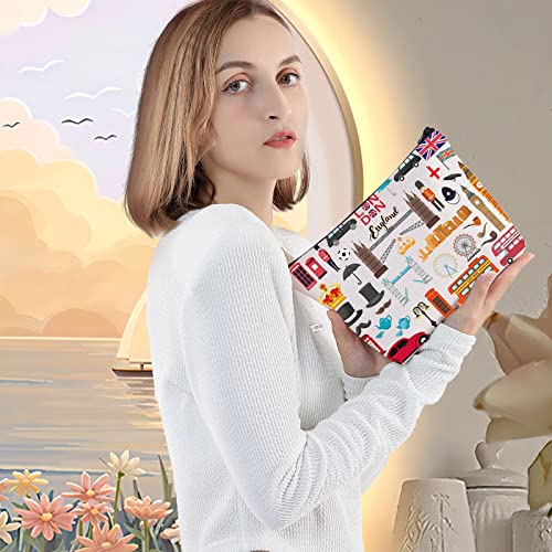 LEVLO حقيبة مستحضرات التجميل بتصميم بريطاني من ليفلو لندن هدية سفر تذكارية إنجليزية - Image 5