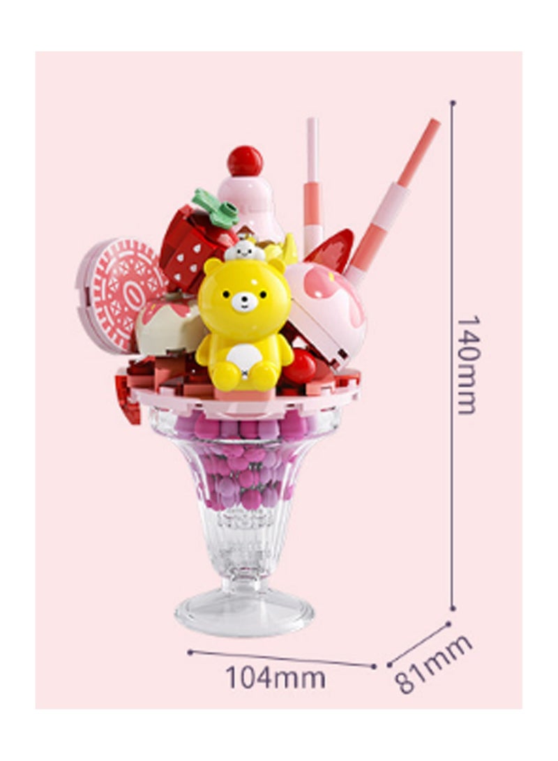 Yellow Bear Jam Cup Food Shape Assembly Building Blocks Creative Diy Assembly Toys Children Adult Home Furnishings  - Image 2