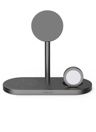 PROTECT 3-in-1 MagSafe Phone Stand, Aluminum Body, Fast Charging, For Apple Watch, Apple AirPods, Wireless Charging, Type-C Input, Grey | X23-PRO - pzsku/ZAE21F4A900B89DAA2C84Z/45/1746215445/56c36dcf-1720-4c60-8a32-e6f28a571036