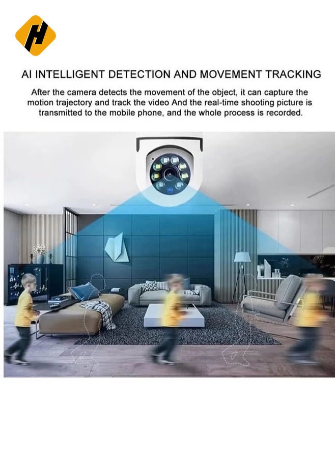 HuHa 2Pcs Light Bulb Security Camera 2.4GHz & 5G WiFi Outdoor, 1080P E27 Light Socket Security Camera, Indoor 360° Home Security Cameras,  - Image 4