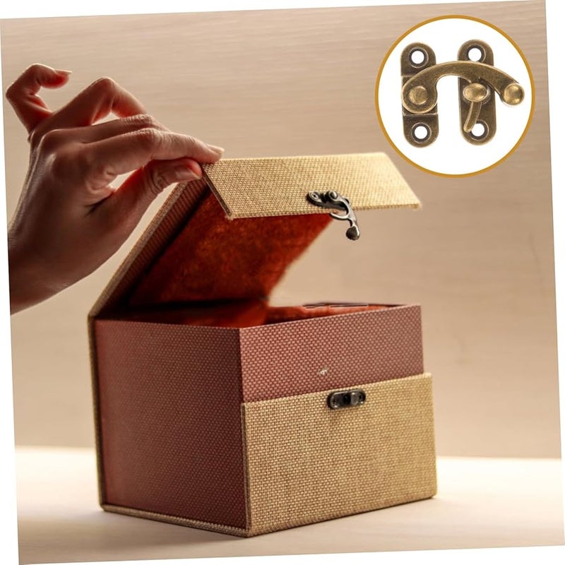 Antique Alloy Hasp Latch 6pcs for Vintage Wooden Jewelry Toolboxes Secure Locking - Image 5
