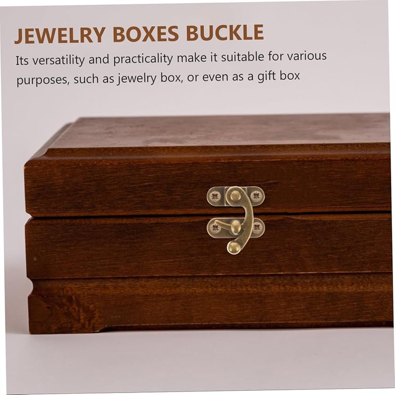 Antique Alloy Hasp Latch 6pcs for Vintage Wooden Jewelry Toolboxes Secure Locking - Image 3