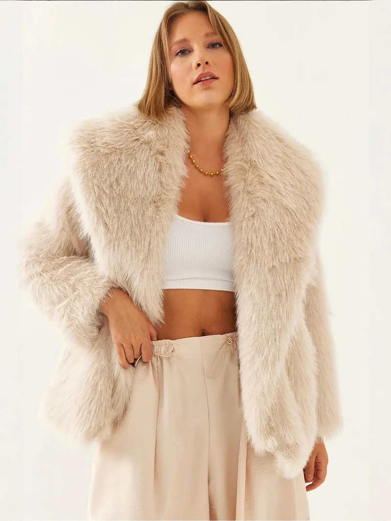 LUCCI Oversize Faux Fur Coat