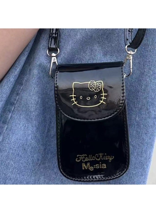 Hello Kitty Camera Bag For Sony Black Card M7 CCD Cute Crossbody Shoulder Bag-Color:black Melody-Dimensions:11.5*7.5*3.7CM  - Image 4