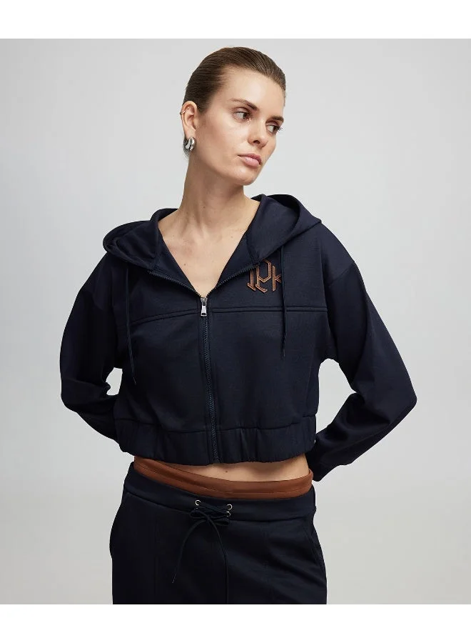Regular Fit Sweatshirt With Monogram Applique