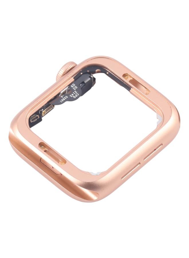 erorex For Apple Watch Series 5 44MM GPS Aluminium Alloy Middle Frame Bezel Plate with Crown Spin Axis Flex Cable(Gold) - Image 4