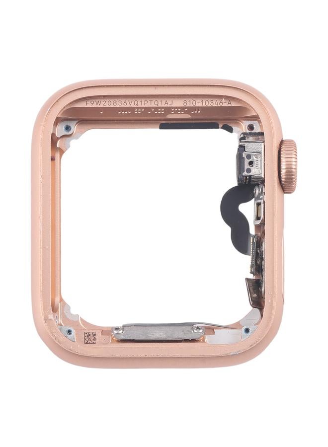 erorex For Apple Watch Series 5 44MM GPS Aluminium Alloy Middle Frame Bezel Plate with Crown Spin Axis Flex Cable(Gold) - Image 2