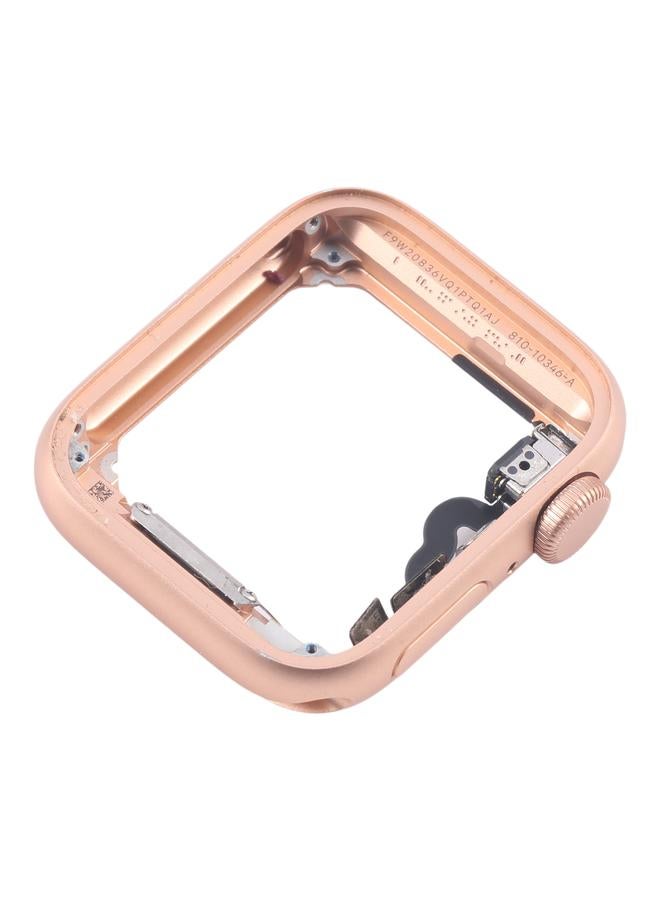 erorex For Apple Watch Series 5 44MM GPS Aluminium Alloy Middle Frame Bezel Plate with Crown Spin Axis Flex Cable(Gold) - Image 5