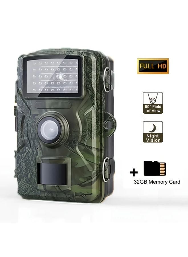 DL001 Trail Camera 32GB TF Card 720P HD Motion Activated Invisible IR Night Vision - Image 1