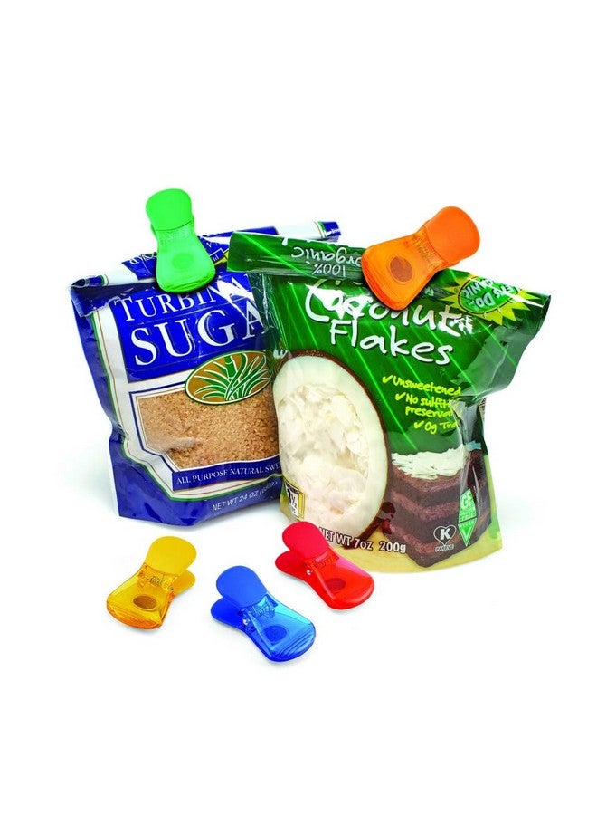 Farberware Heavy Duty 6 Piece Wide Bag Clip Set, Assorted Colors Magnetic Food Sealing Clips for Chips, Snacks and Organization - Image 3