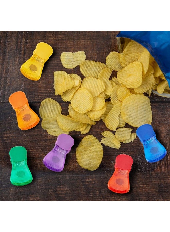 Farberware Heavy Duty 6 Piece Wide Bag Clip Set, Assorted Colors Magnetic Food Sealing Clips for Chips, Snacks and Organization - Image 2