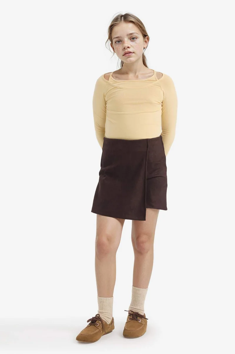 ديفاكتو Girl Suede Short Skort