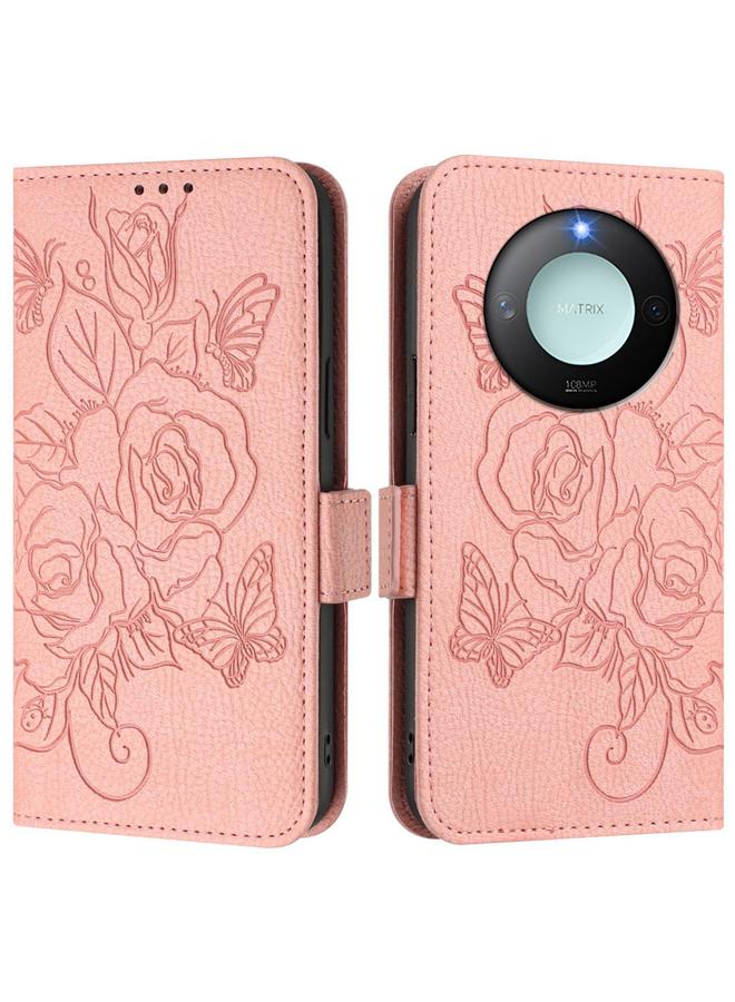 erorex Case For Honor X9c Smart 5G Embossed Rose RFID Anti-theft Leather Phone Case - Image 2