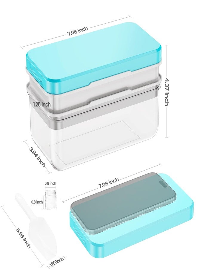 PHINOX Ice Cube Tray with Lid and Bin, PHINOX 56 pcs Ice Trays for Freezer, Ice Cube Trays for Freezer with 2 trays, Container, Lid & Ice Scoop, BPA Free - Image 4