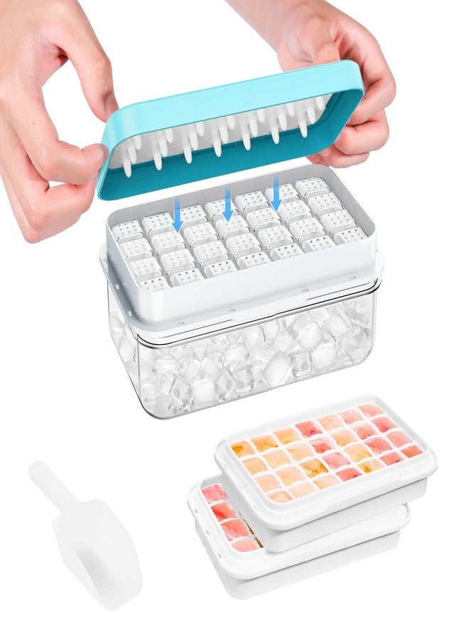 PHINOX Ice Cube Tray with Lid and Bin, PHINOX 56 pcs Ice Trays for Freezer, Ice Cube Trays for Freezer with 2 trays, Container, Lid & Ice Scoop, BPA Free - Image 1