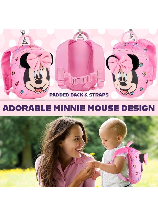 Disney Toddler Backpack with Reins, Minnie Mouse Backpack Reins for Kids - Image 2