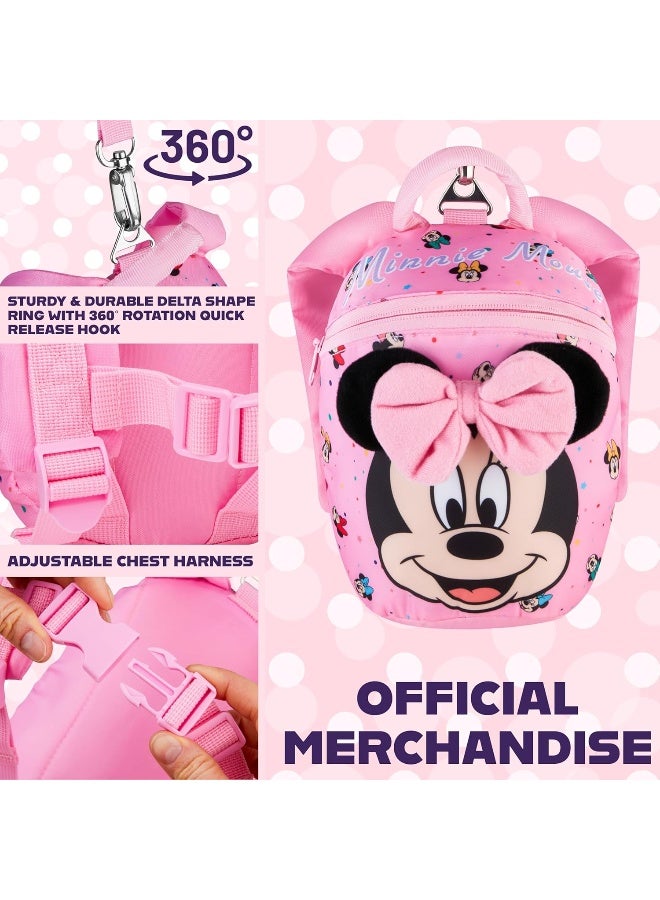 Disney Toddler Backpack with Reins, Minnie Mouse Backpack Reins for Kids - Image 4