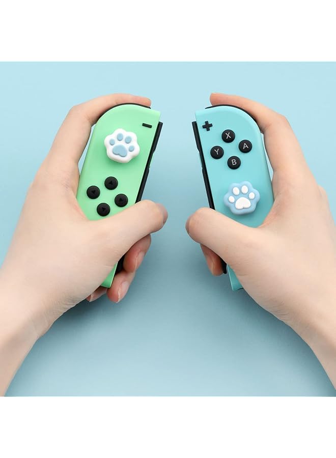 ECVV 4Pcs Cat Paw Thumb Grip Caps Soft Silicone Joystick Cover For Joy Con Controller Cute Cat Paw Shape Replacement Thumb Grip Covers Compatible With Nintendo Switch & Switch Lite - Image 2