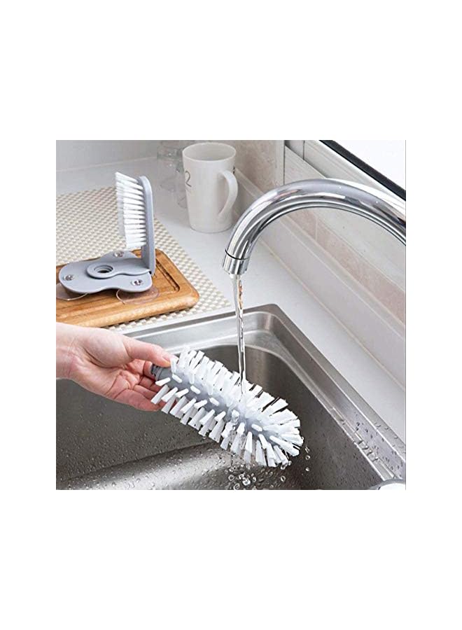 promass Glass Washer with Double Sided Bristle Brush, Water Bottle Cleaning Brush Bristle with Suction Base, for Beer Cup, Long Leg Cup, Red Wine Glass and More Bar Kitchen Sink Home Tools - Image 5
