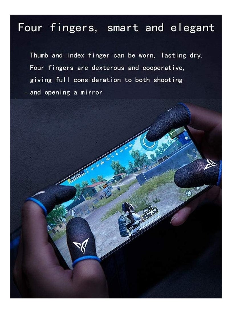 Sweatproof Finger Covers for Professional Players Use for PUBG and Mobile Games Shooting, Suitable for Thumbs and Compatible with Touch Screens (1 Set) - Image 3