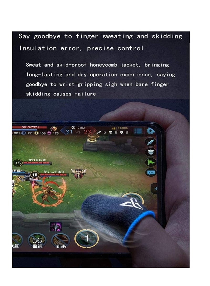 Sweatproof Finger Covers for Professional Players Use for PUBG and Mobile Games Shooting, Suitable for Thumbs and Compatible with Touch Screens (1 Set) - Image 4
