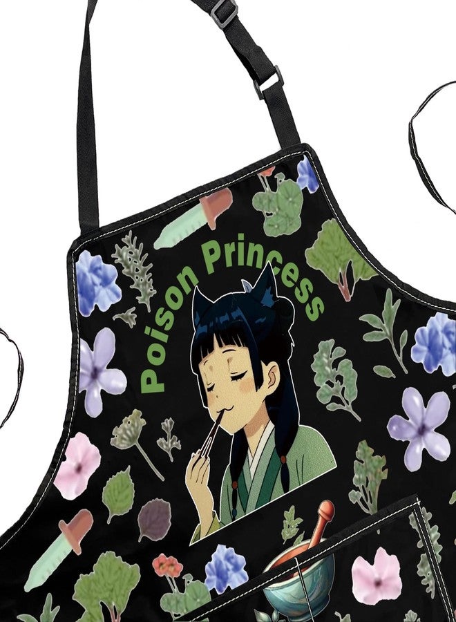 POFULL Animated Movie Inspired Gift Anima Fans Apron Apothecary Gift Poison Princess Apron With Pockets, Poison Princess, One Size Fits All - Image 3