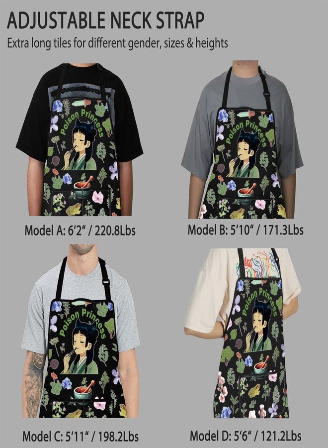 POFULL Animated Movie Inspired Gift Anima Fans Apron Apothecary Gift Poison Princess Apron With Pockets, Poison Princess, One Size Fits All - Image 5