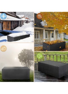 Kuajingdi Patio Waterproof Furniture Covers, Outdoor Lawn Dust Windproof Rain Sofa Table Chair Black Protection  - Image 3