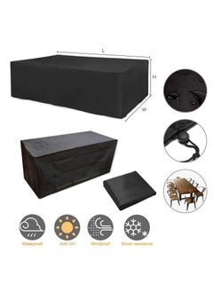 Kuajingdi Patio Waterproof Furniture Covers, Outdoor Lawn Dust Windproof Rain Sofa Table Chair Black Protection  - Image 5