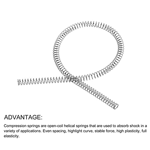 METALLIXITY Compression Springs (0.5x3mm OD,305mm Free Length) 304 Stainless Steel Extension Spring - for Shop Home Repairs, DIY Projects, Silver Tone - Image 5