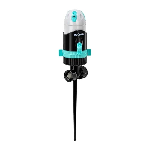 QUOBAS 360° Rotating Sprinkler for Yard, 4 Spray Modes with Mist & Shower, Heavy Duty Metal Spike Lawn Sprinkler for Garden Plants, Flower Bed, Outdoor Yard, Patio - Image 1