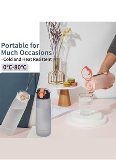 SHOTAY SHOTAY 600 ML Kids & Adults Water Bottles Reusable Leak Proof BPA-Free with Lockable & Fast Flow, One Click Open. For Children School, Office, Gym, Outdoor and Sports Black.  - Image 5