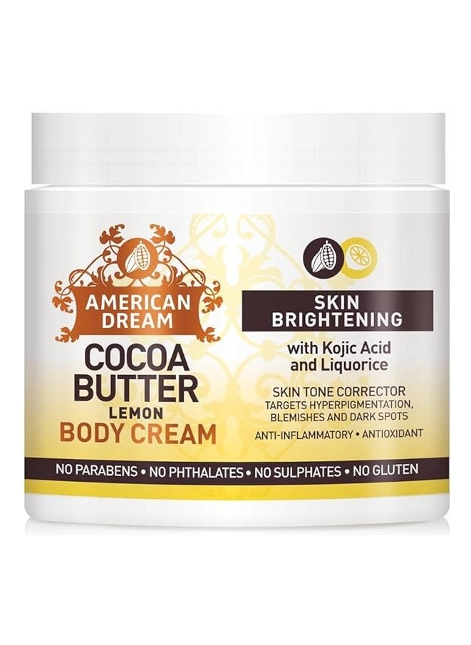 AMERICAN DREAM Cocoa Butter and Lemon Lightening Cream Enriched with Lemon Oil and Vitamin E, 500ml 