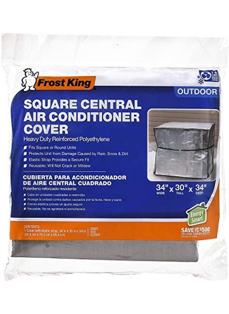 Frost King Frost King CC32XH 34x34x30 Square Central Air Conditioner Cover (Heavy Duty Reinforced Polyethylene)  - Image 1