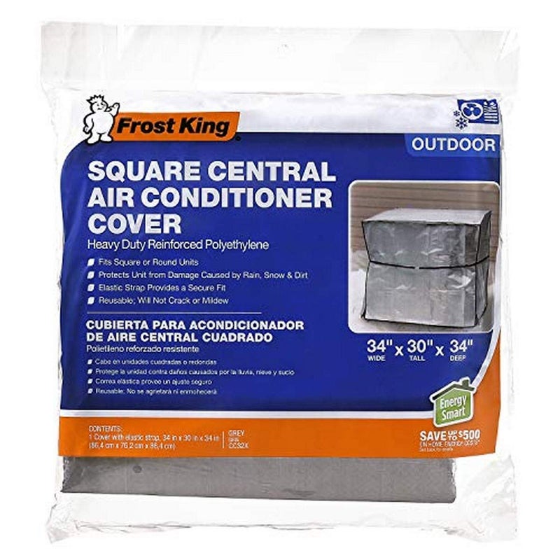Frost King CC32XH 34x34x30 Square Central Air Conditioner Cover ( Heavy Duty Reinforced Polyethylene ) - Image 1
