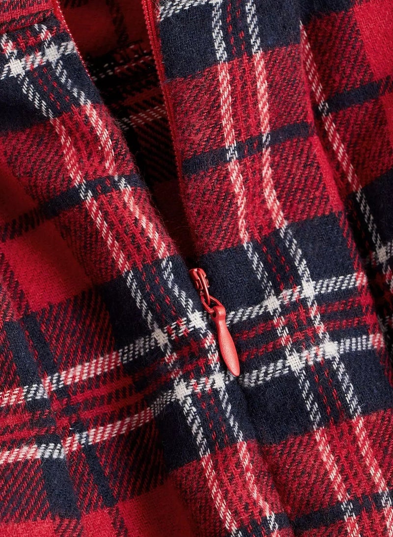 Tartan Plaid Pleated Skirt  - Image 4