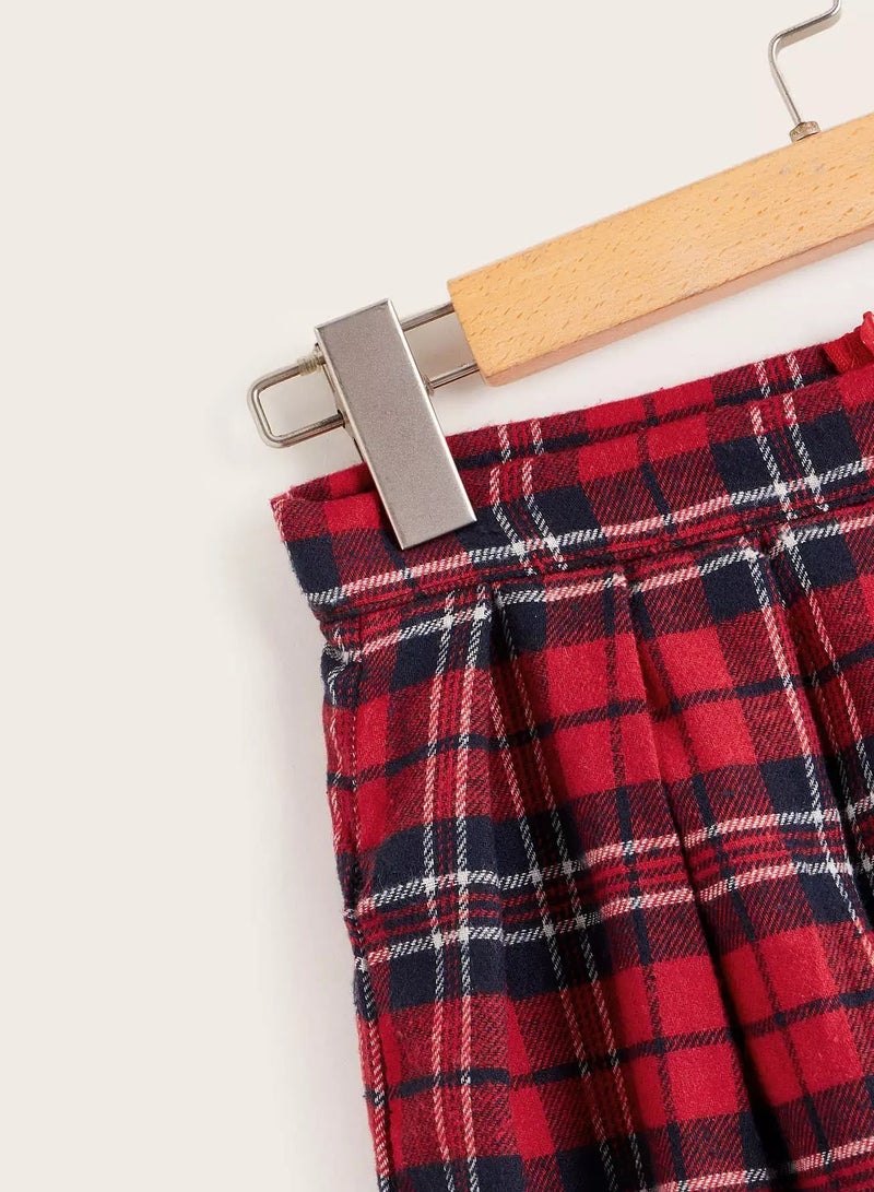 Tartan Plaid Pleated Skirt  - Image 3