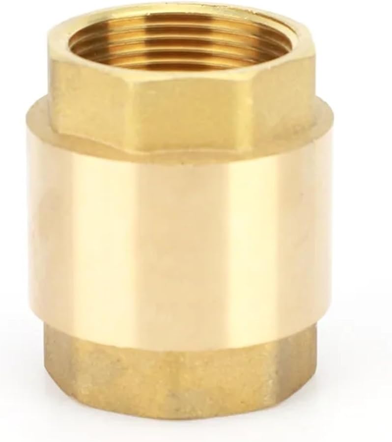 صمام فحص نحاسي أحادي الاتجاه في الخط، خيط أنثوي 3/4 بوصة، 5 قطع، للتحكم في الماء ومنع التدفق العكسي - Image 3
