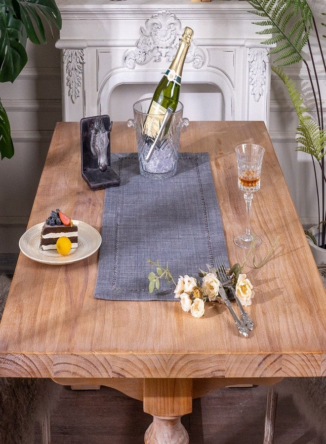 ARTABLE Lace Table Runners Rope Embroidery Dresser Scarf Retro Classic Pattern Flowers Natural Fabric Coffee Table Vintage Wedding Home Garden Holiday (Grey-3, 16 x 36 Inch) - Image 5