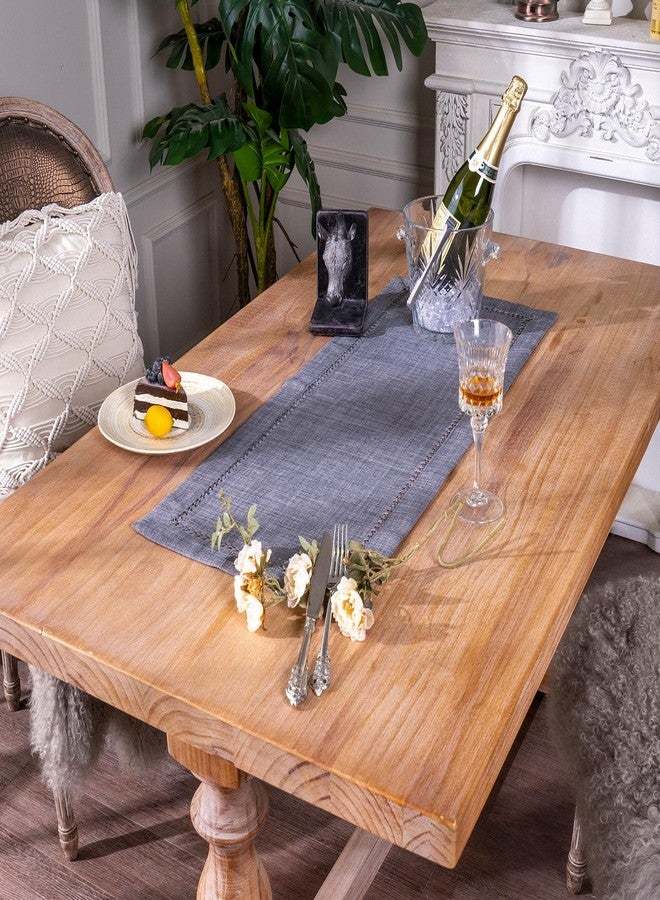 ARTABLE Lace Table Runners Rope Embroidery Dresser Scarf Retro Classic Pattern Flowers Natural Fabric Coffee Table Vintage Wedding Home Garden Holiday (Grey-3, 16 x 36 Inch) - Image 2