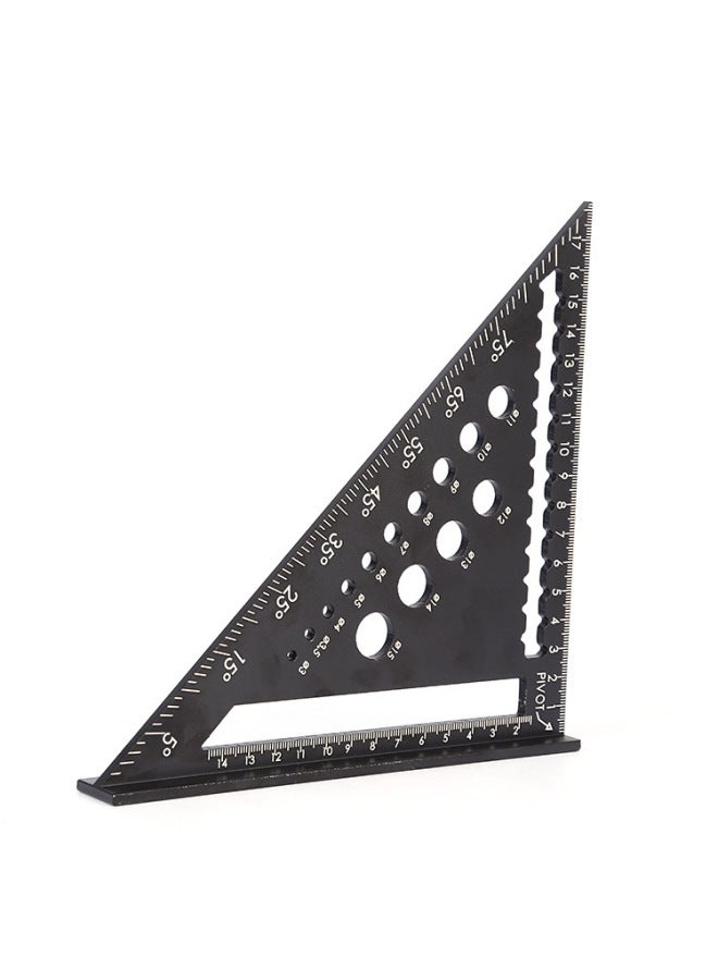 High-precision Triangle Square Right Angle 45-degree Thickened Large Aluminum Alloy Triangle Woodworking Special Angle Ruler Measuring Tool-Model:Gray 7-inch - Image 4