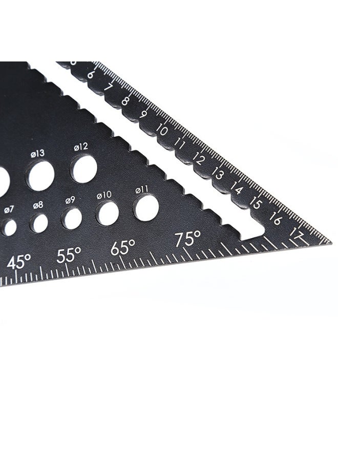 High-precision Triangle Square Right Angle 45-degree Thickened Large Aluminum Alloy Triangle Woodworking Special Angle Ruler Measuring Tool-Model:Gray 7-inch - Image 2