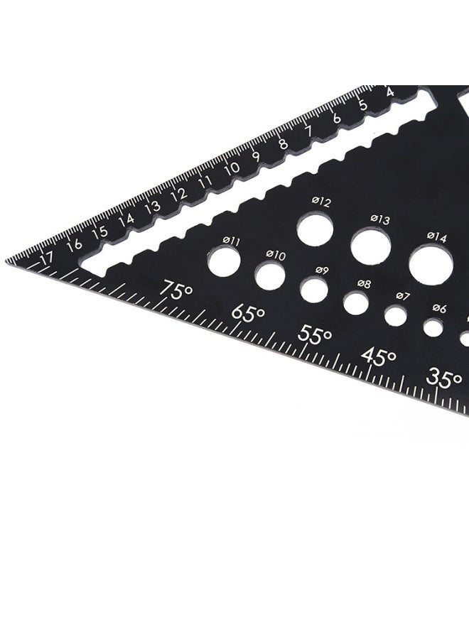 High-precision Triangle Square Right Angle 45-degree Thickened Large Aluminum Alloy Triangle Woodworking Special Angle Ruler Measuring Tool-Model:Gray 7-inch - Image 3