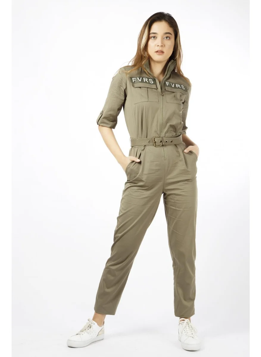 Modatalika Women's Khaki Color Jumpsuit