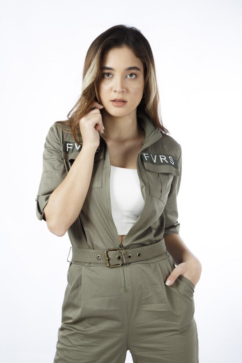 Modatalika Women's Khaki Color Jumpsuit  - Image 3