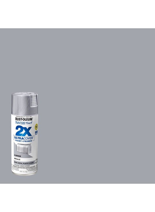 RUST-OLEUM 334058-6PK طلاء رذاذ لمسة الرسام 2X تغطية فائقة، 11 أونصة، ألمنيوم معدني، 6 عبوات - Image 2