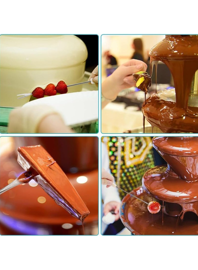 3-Tier Mini Chocolate Fountain, Red Electric Chocolate Fondue Machine, Removable & Easy to Clean, Steering Wheel Control, Perfect for Dipping Fruits, Desserts, Cheese, and Candy - Image 2